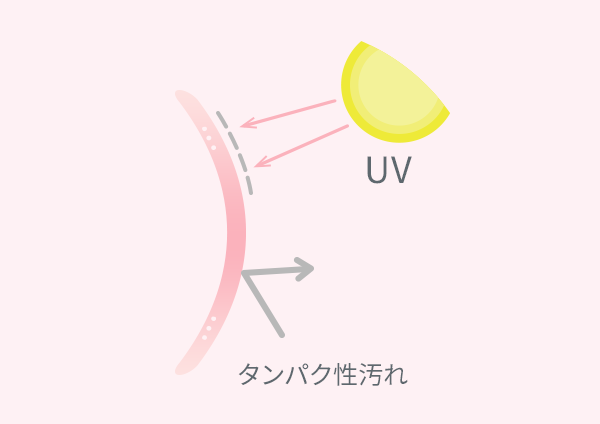 色素が直接触れない